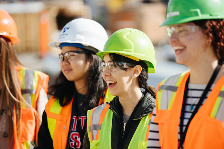 Image Asela with fellow 2019 Sound Transit Interns touring the Northgate Link Light Rail Station construction site. 