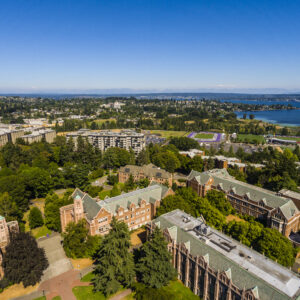 Campus drone shot